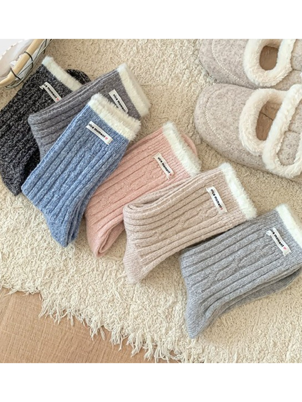 Rufia - Everyday Rib Knit Crew Socks