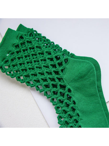 Rufia - Openwork Panel Crew Socks