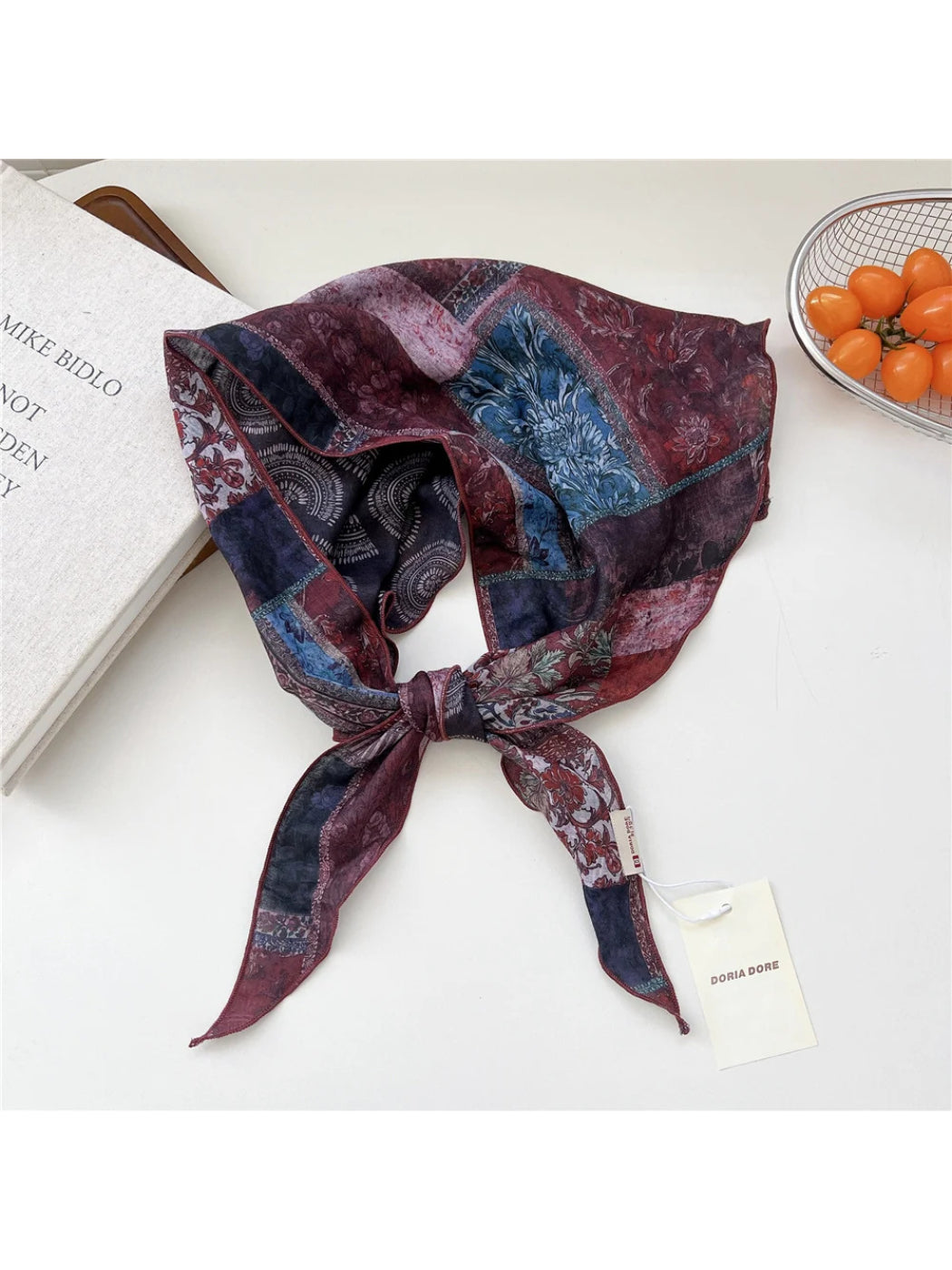 Scarvii - Sping Print Scalloped-Edge Triangle Scarf