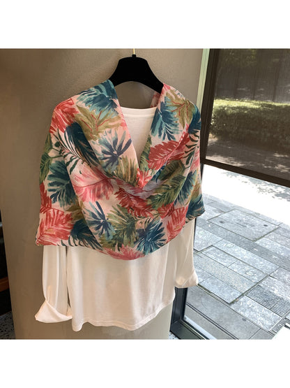 Scarvii - Watercolor Rainforest Print Rectangular Scarf