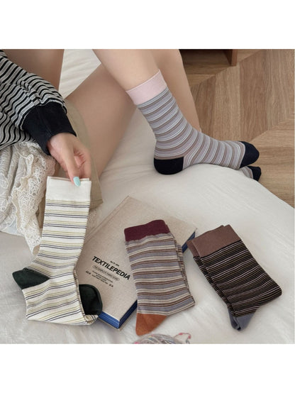Rufia - Soft Retro Tone Stripe Crew Socks product image 2