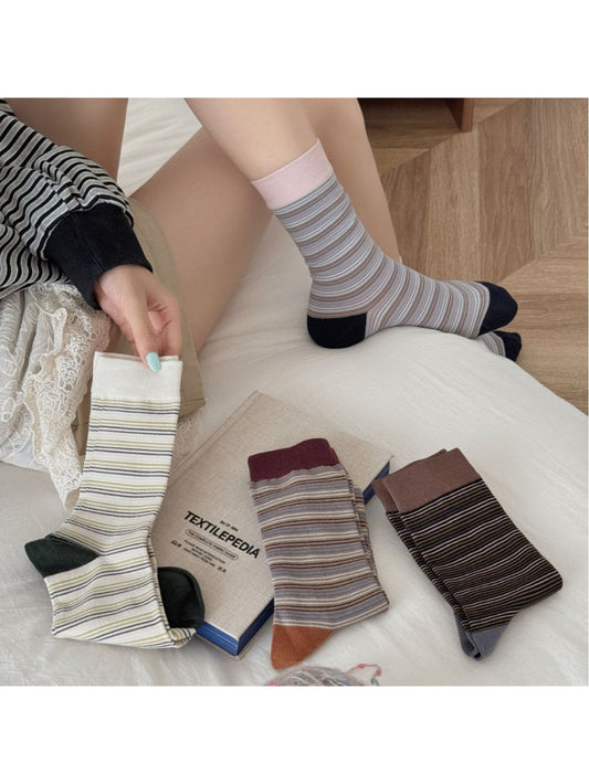 Rufia - Soft Retro Tone Stripe Crew Socks product image 2