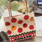 Cosbai – Canvas Tote Bag with Tomato Pattern