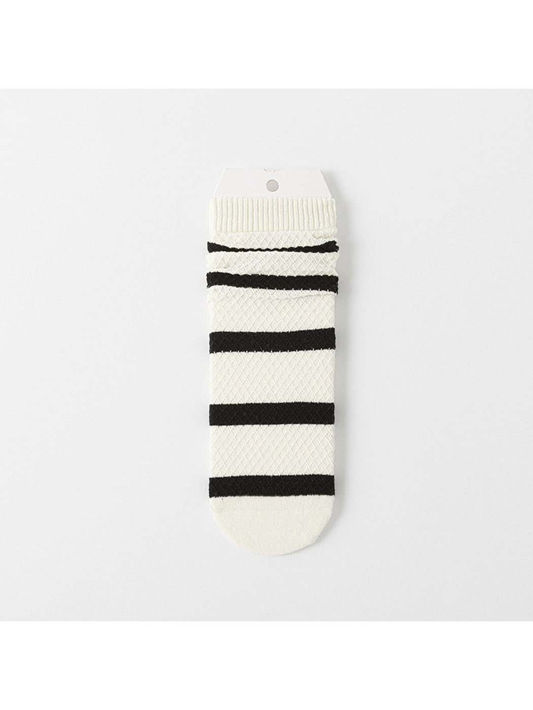 Rufia - Simple Style Candy Color Stripe Casual Crew Socks