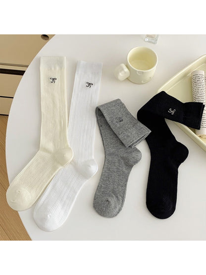 Rufia - Sheer Ribbed Knee-High Socks product image 1
