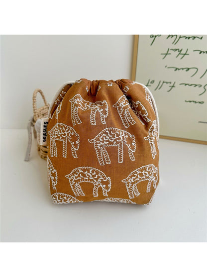 Cosbai - Woven Drawstring Pouch