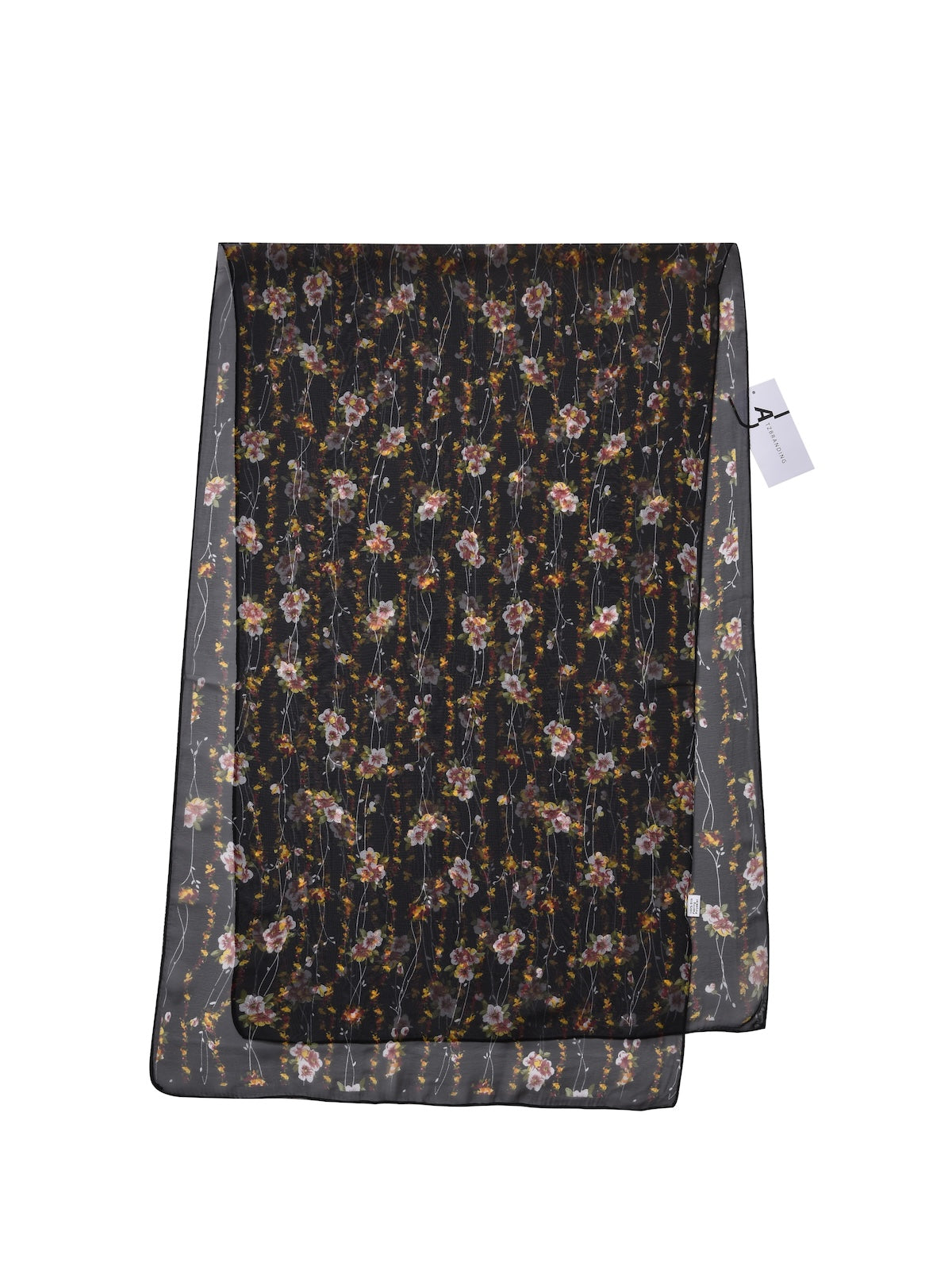 Scarvii - Vines Flower Print Scarf - Cool & Soft