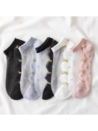 Rufia - Tiny Floral Sheer Ankle Socks product image 1