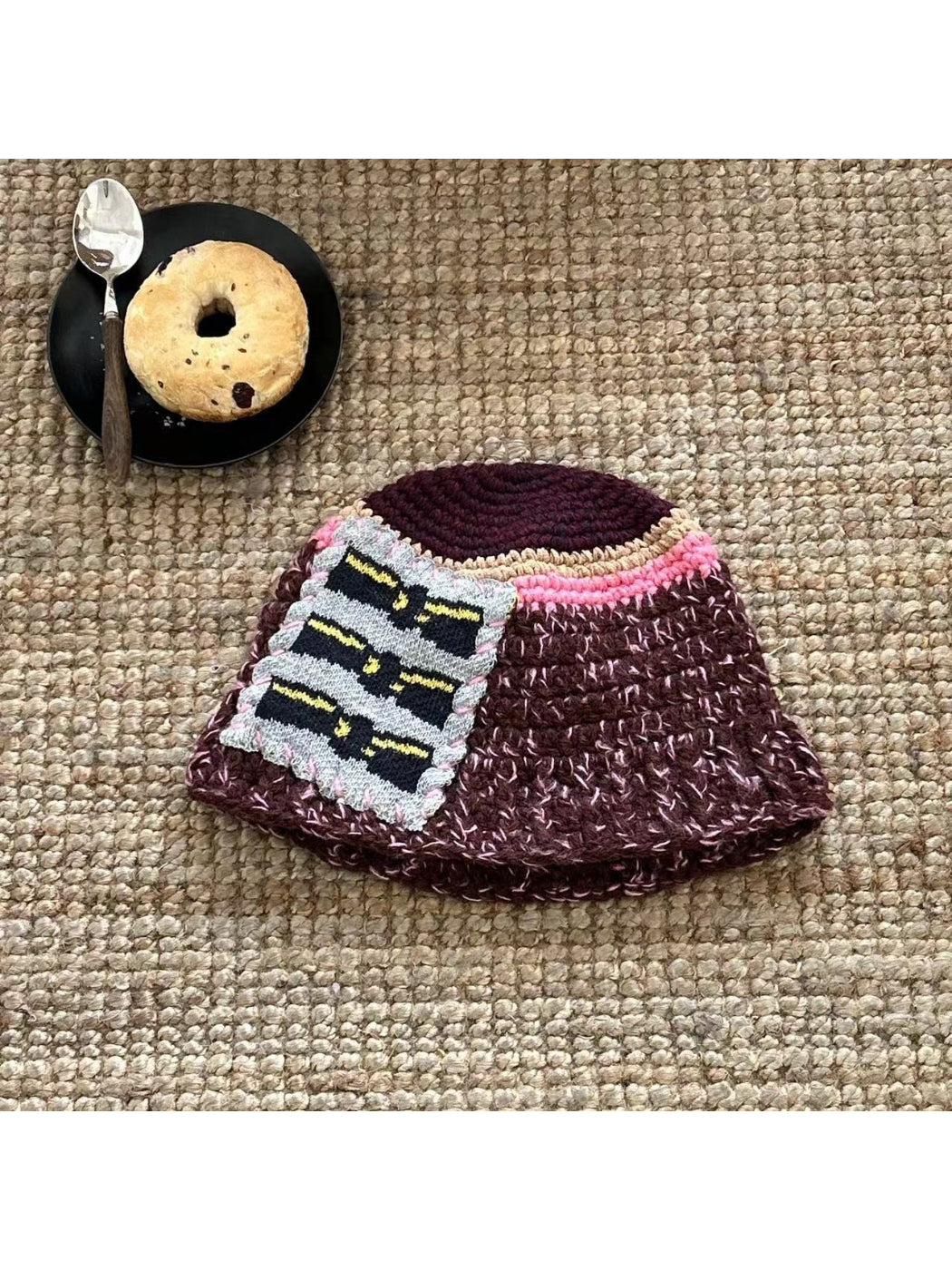 Rufia - Patchwork Art Knit Beanie