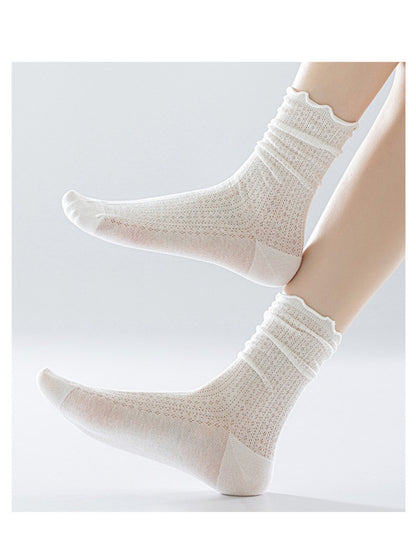 Rufia - Lettuce Edge Ribbed Crew Socks product image 10