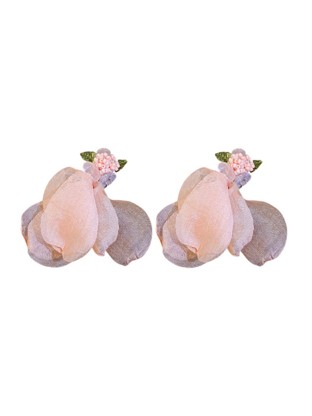 Earwish – Beaded Lace Leaf Drop Earrings