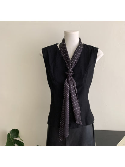 Scarvii - Retro Polka Dot Skinny Scarf