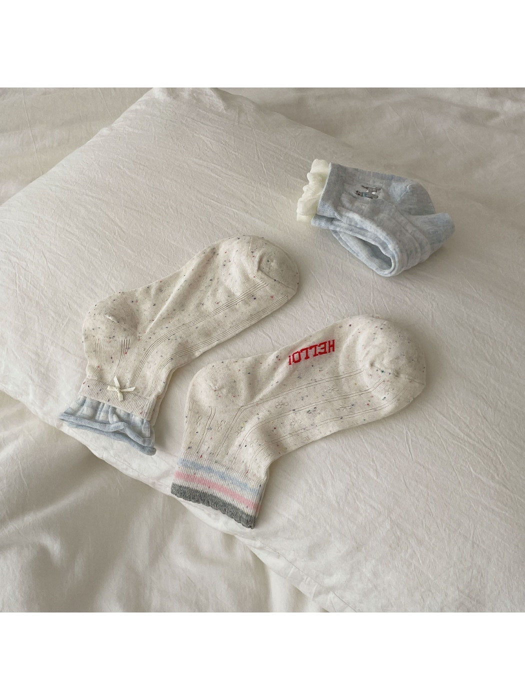 Rufia - Cute Bow Cartoon Lightweight Ankle Socks