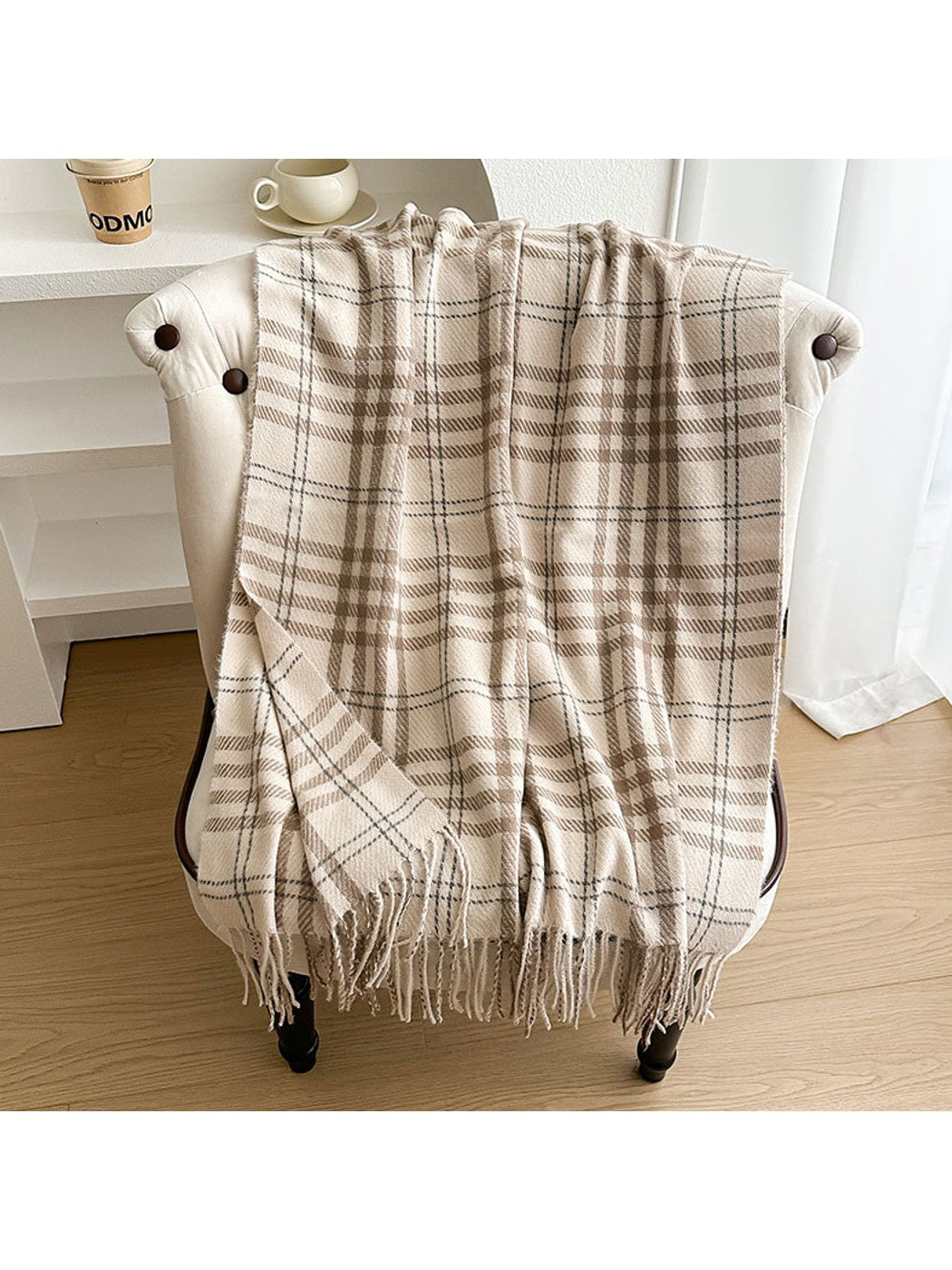 Scarvii - Classic Plaid Fringed Winter Scarf