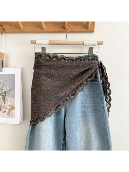 Scarvii - Lace Edge Triangle Scarf