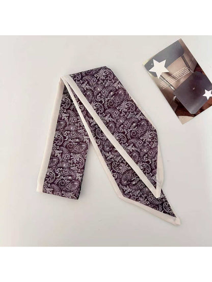 Scarvii Soft Paisley Print Skinny Scarf
