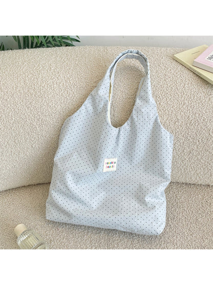 Cosbai Casual Micro Dot Hobo Bag worn on shoulder by model, showing size and fit