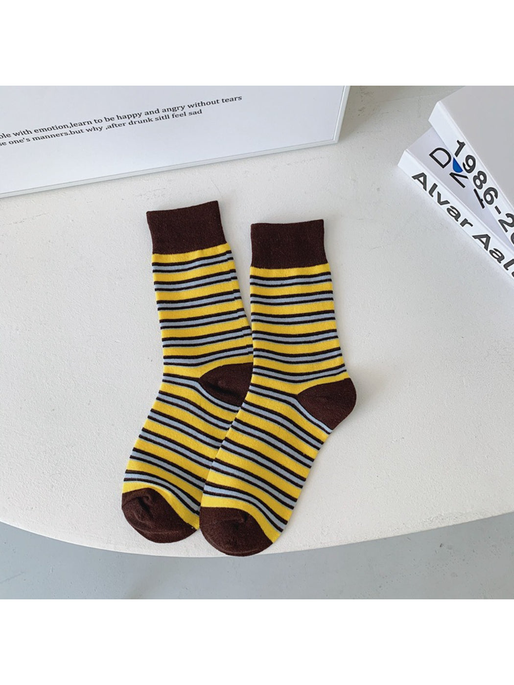 Rufia - Bright Stripe Knit Crew Socks