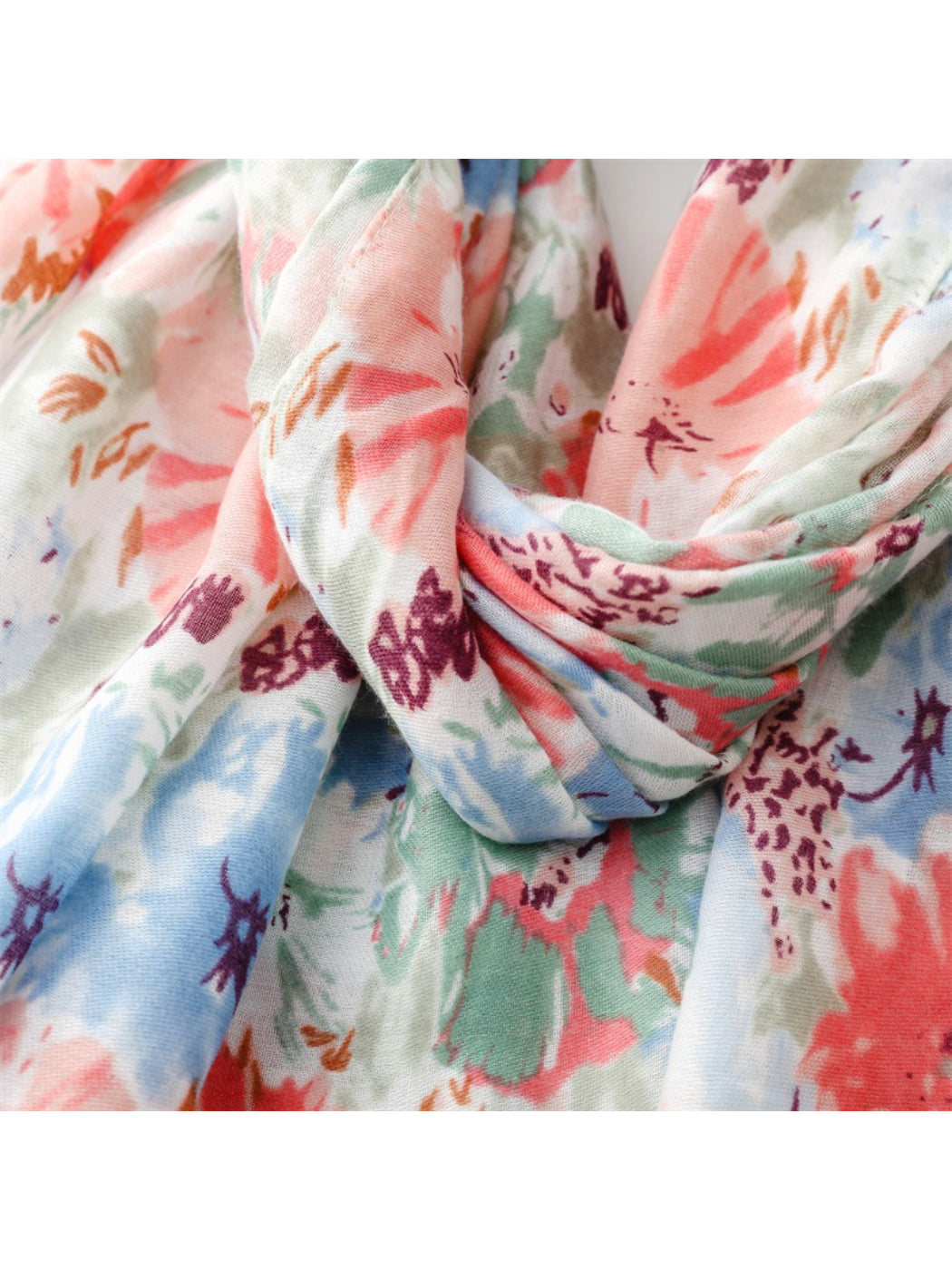 Scarvii - Soft Painterly Floral Pattern Scarf