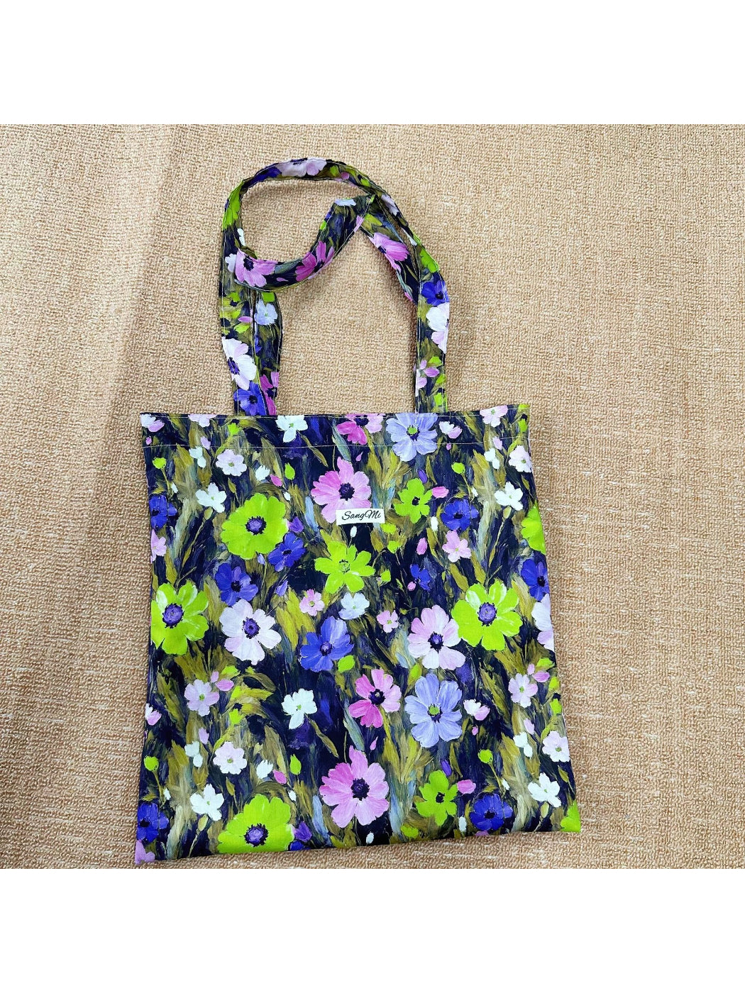 Cosbai - Colorful Floral Art Print Everyday Tote Bag