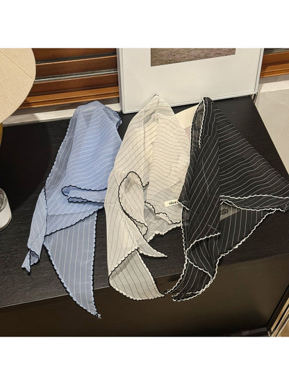 Scarvii - Slim Striped Triangle Bandana