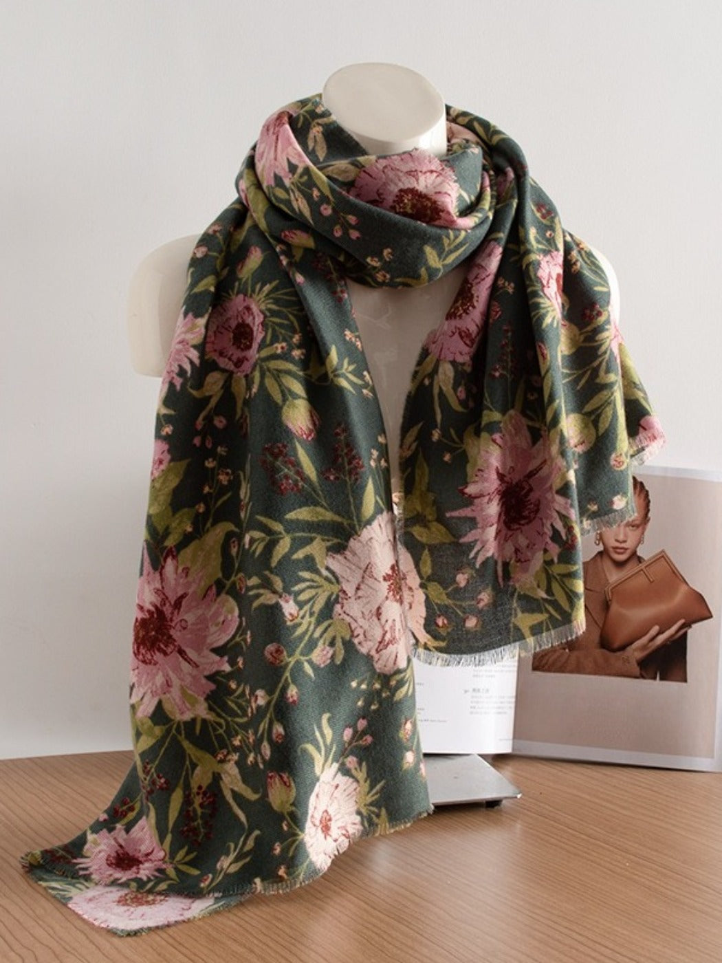 Scarvii - Winter Floral Print Scarf & Shawl