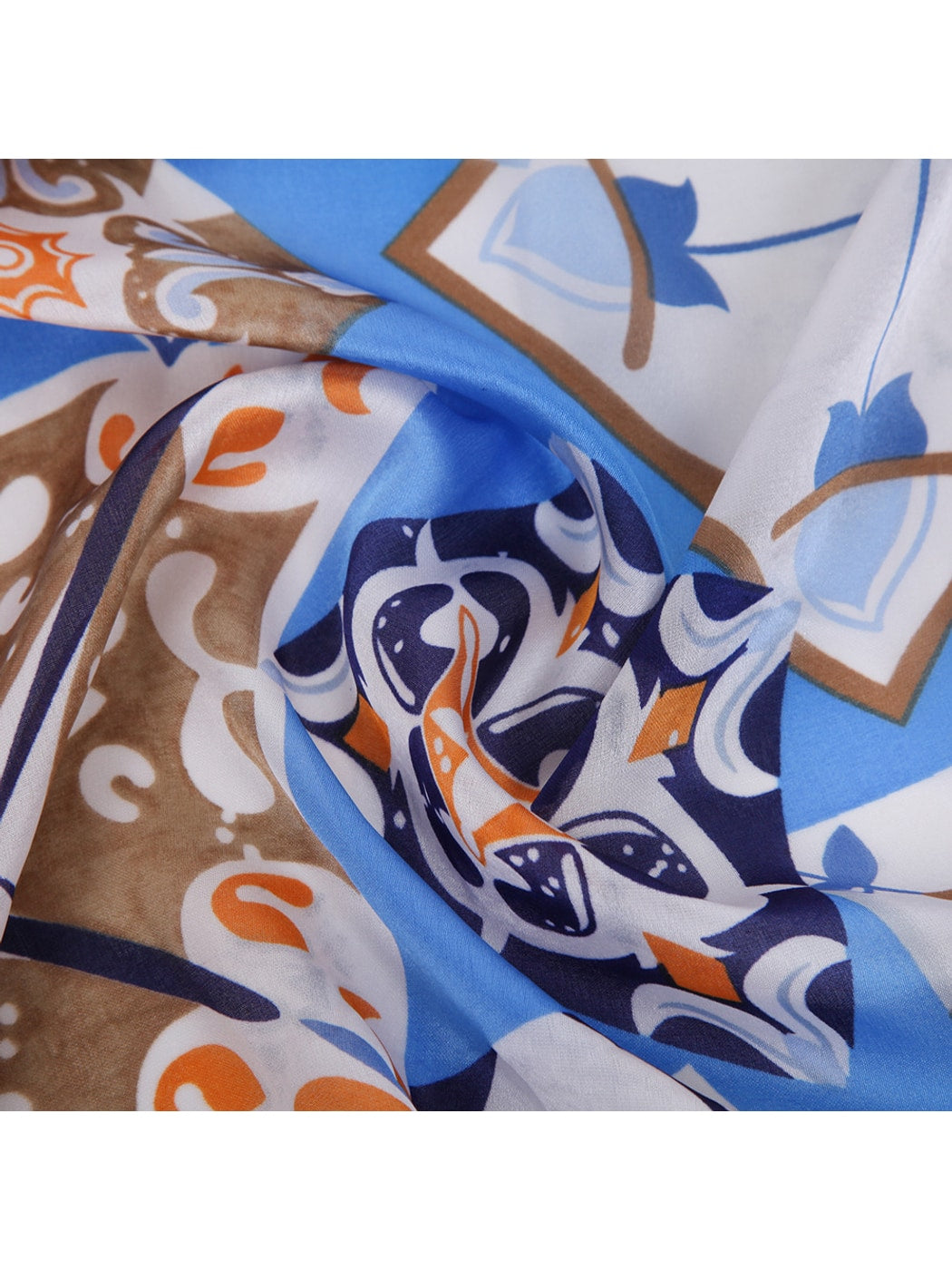 Scarvii - Elegant Colorblock Floral Printed Scarf