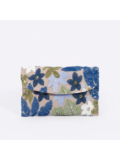 Top view of Cosbai elegant clutch bag highlighting clasp mechanism