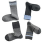 Rufia - Grey Classic Pattern Turn-Cuff Mid-Crew Socks