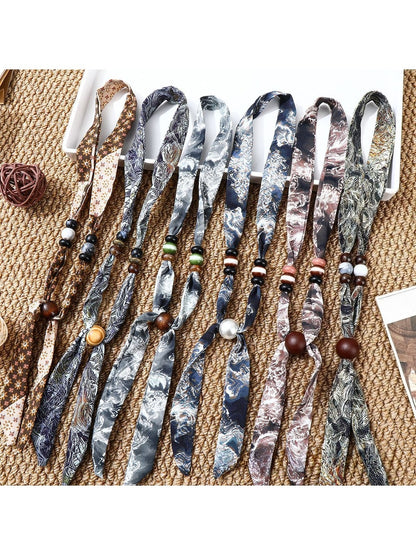 Scarvii - Printed Boho Narrow Neck Scarf