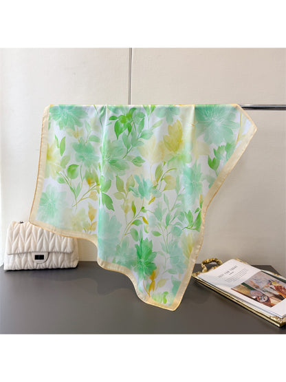 Scarvii - Spring Floral Print Square Scarf