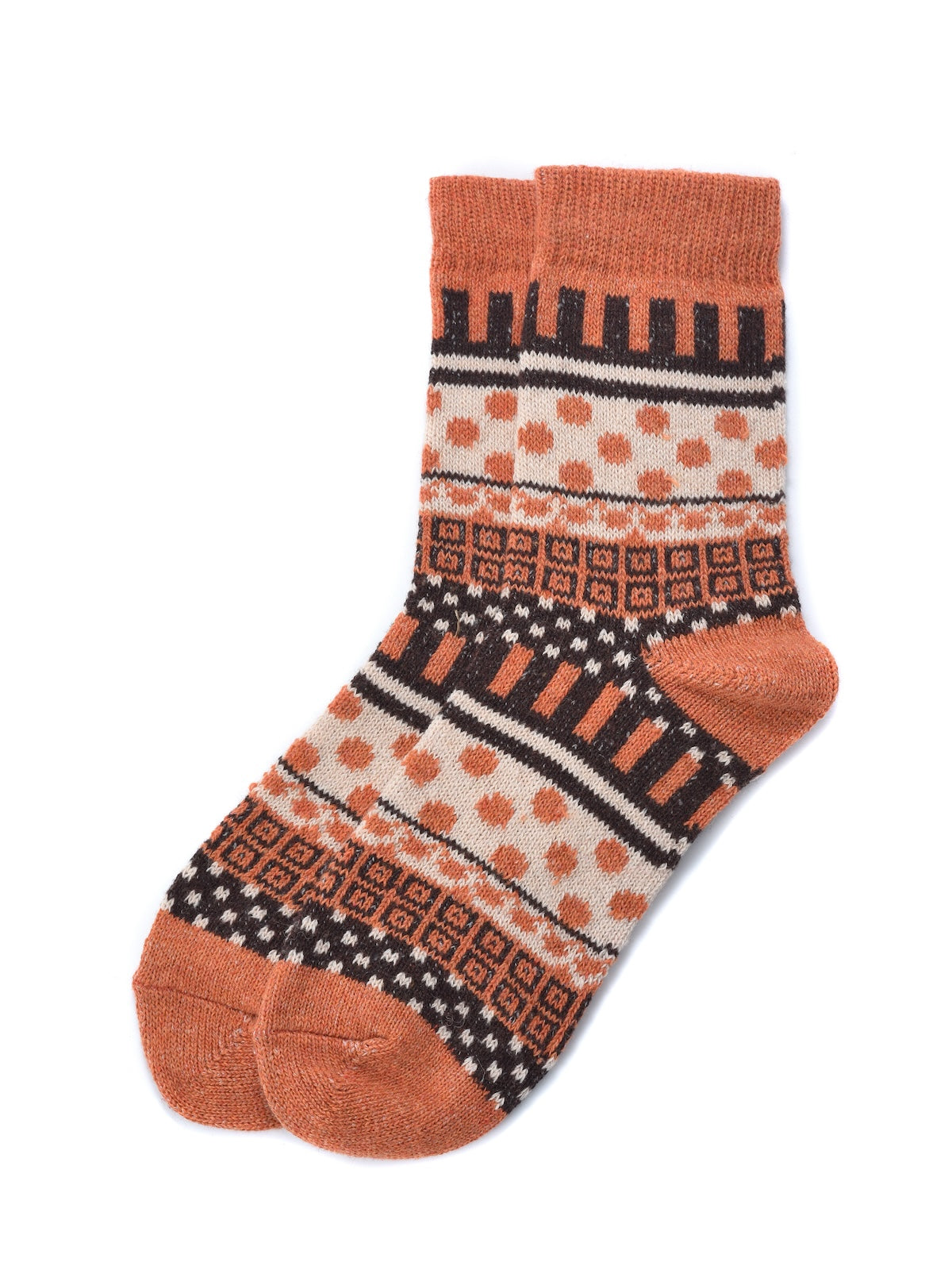 Rufia - 5 Pairs Bohemian Wool-Blend Socks Set