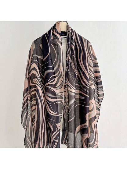 Scarvii - Bohemian Floral Print Summer Wrap Scarf