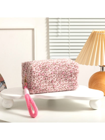 Cosbai - Colorful Leopard Print Cosmetic Organizer Bag