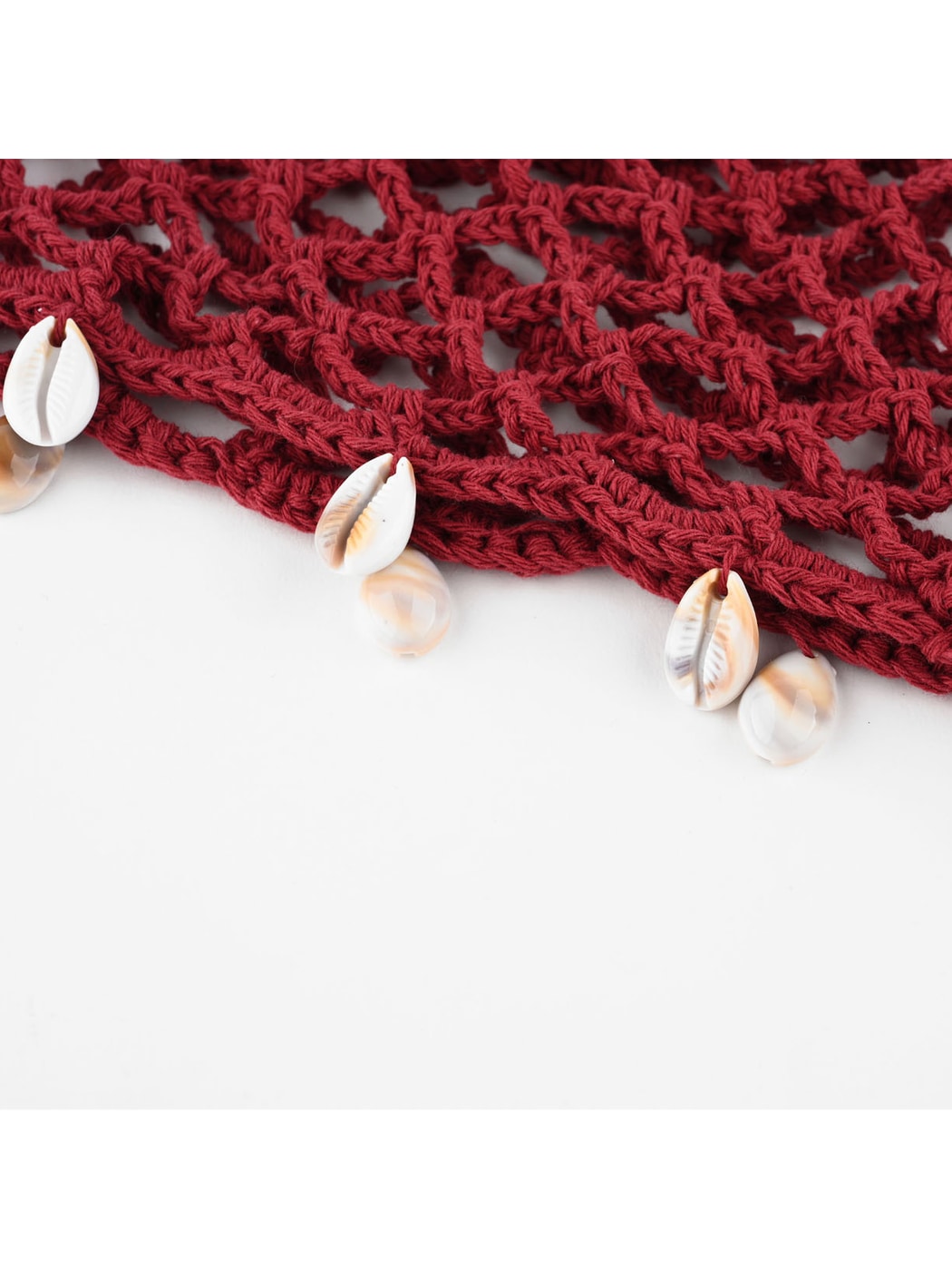 Haila - Openwork Solid Color Round Crown Knit Hat