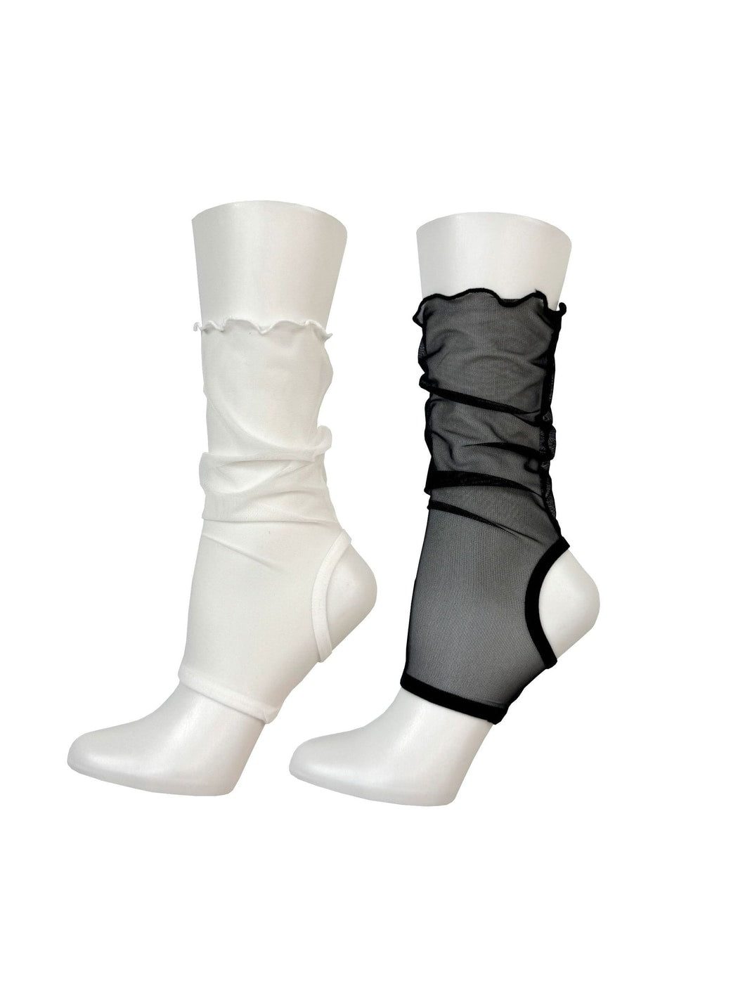 Rufia - Sheer Ruffle Edge Open Design Socks