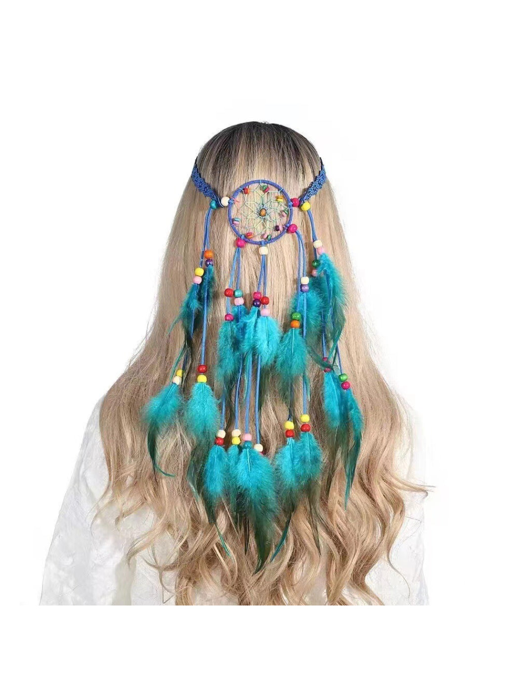 Hairish - Colorful Feather Tassel Hair Headpiece