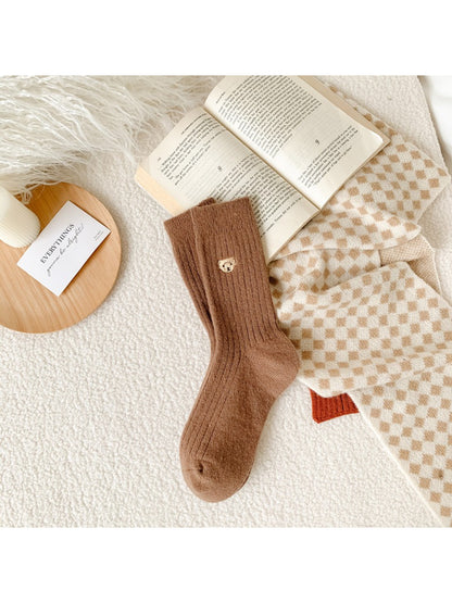 Rufia - Soft Neutral Bear Crew Socks
