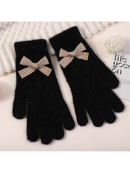 Gloving - Bow Detail Touchscreen Gloves