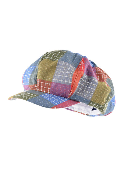 Haila - Retro Patchwork Plaid Newsboy Cap