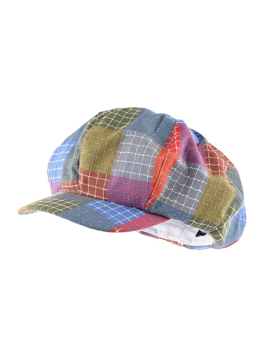 Haila - Retro Patchwork Plaid Newsboy Cap