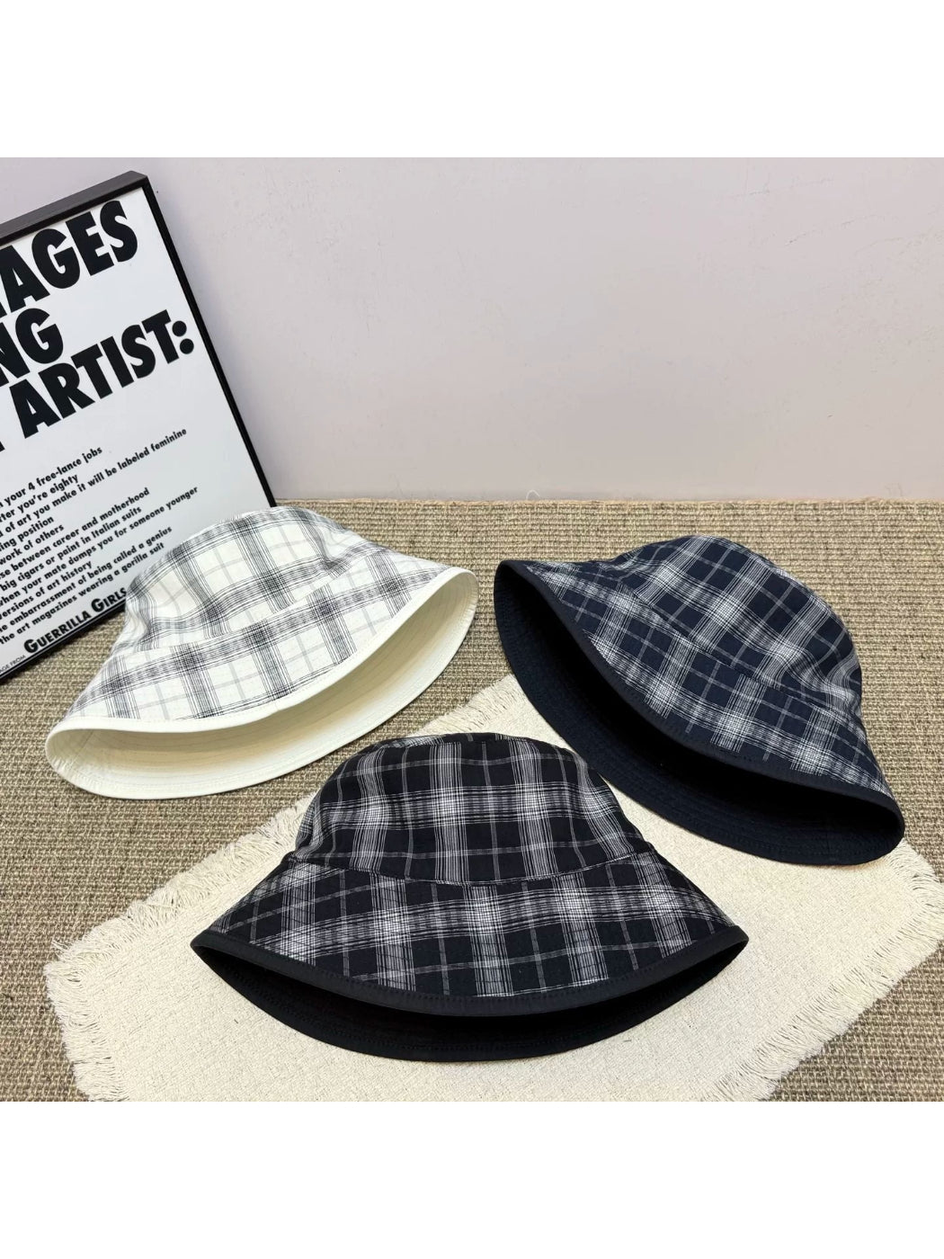 Haila - Plaid Reversible Bucket Hat