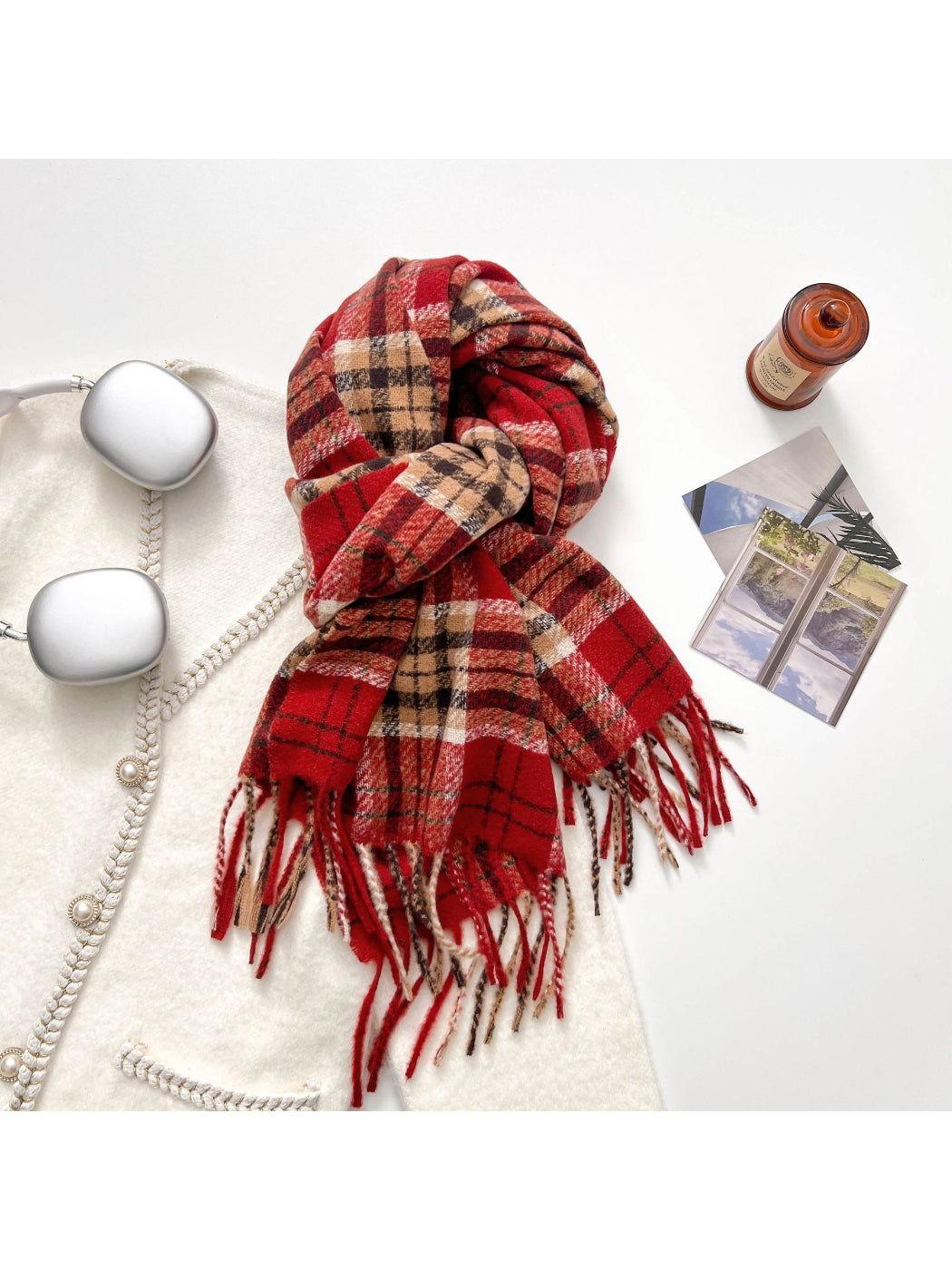 Scarvii - Classic Checkered Cozy Winter Scarf