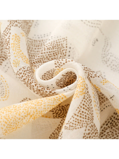 Scarvii - Bohemian Travel Scarf with Hexagon Floral Print