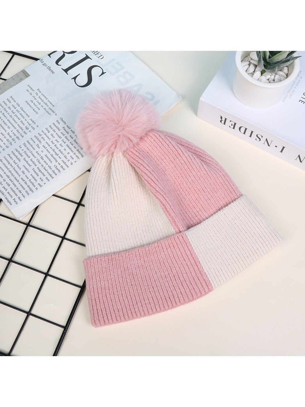 Haila - Women's Knitted Beanie with Pom Pom