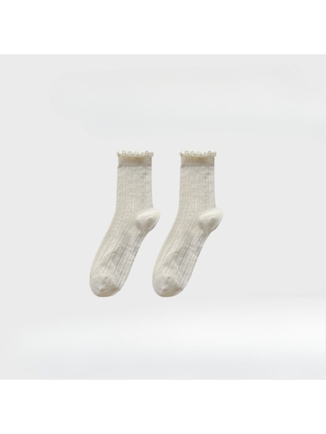 Rufia - Romantic Lace Texture Sheer Crew Socks product image 5