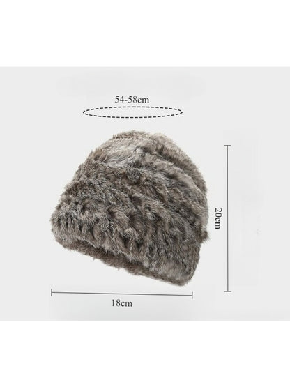 Haila - Soft Plush Full Head Coverage Knitted Bucket Hat