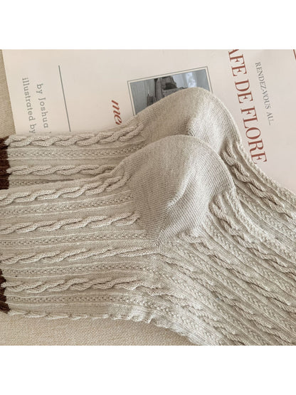 Rufia - Color Block Textured Crew Socks