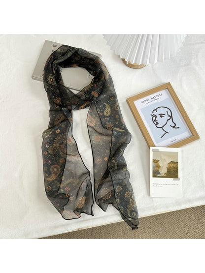 Scarvii - Gradient Color Long Narrow Fashion Scarf