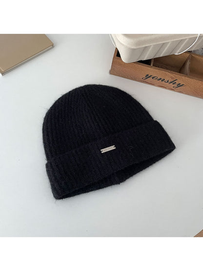 Haila - Clean Ribbed Round Crown Winter Beanie